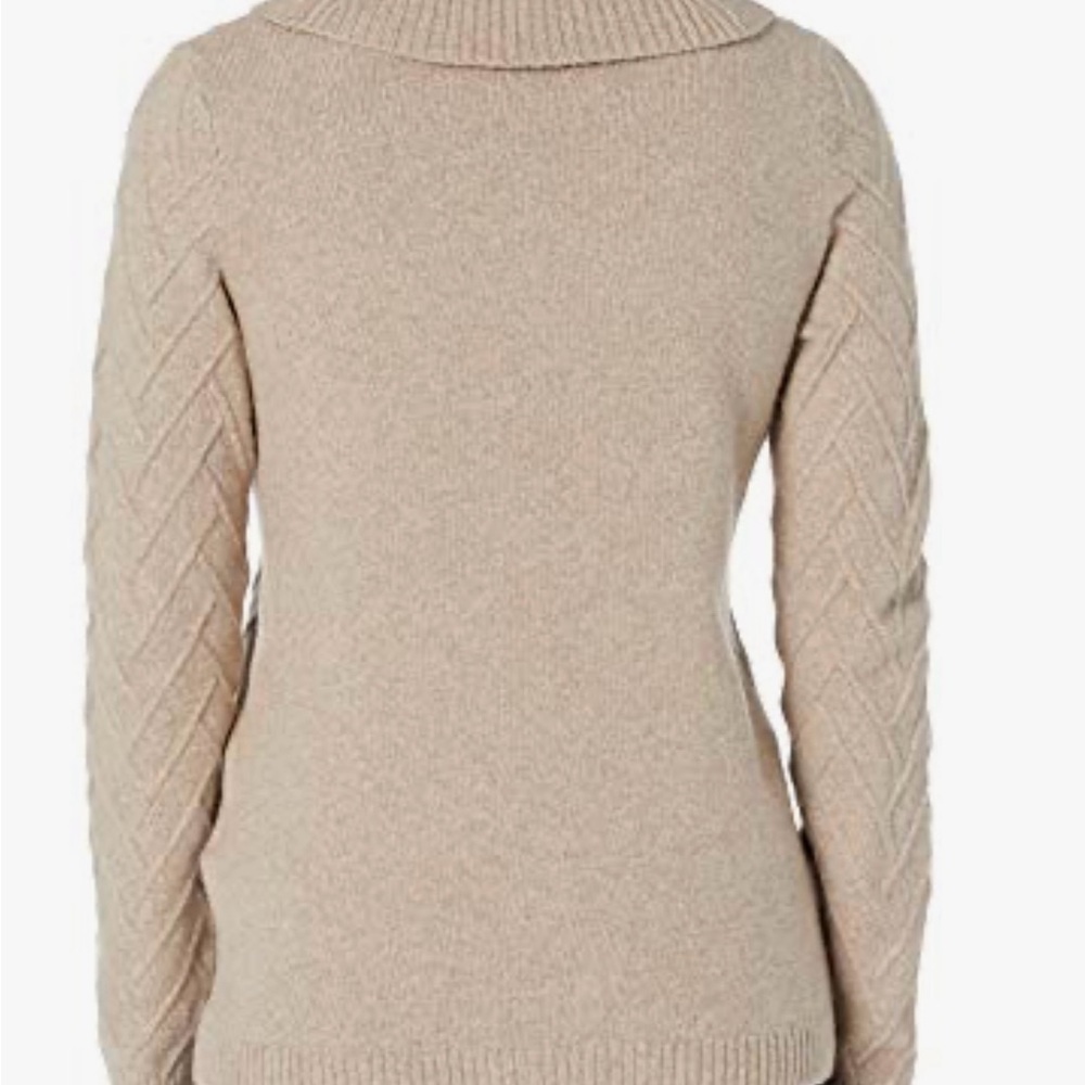 CALVIN KLEIN Women's Chevron-stitch Cowl Neck Sweater Size XL EUC - Picture 7 of 17